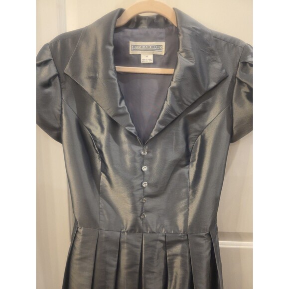 JESSICA HOWARD Pewter Cocktail Dress Sz 14 | Mother of the Bride | Wedding Guest - Picture 3 of 12
